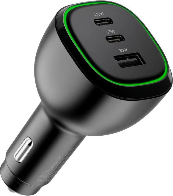 ALOGIC CRCA165C1 Universal Auto-Ladegerät für Mobilgeräte mit USB-A und USB-C in Schwarz - Bild 1