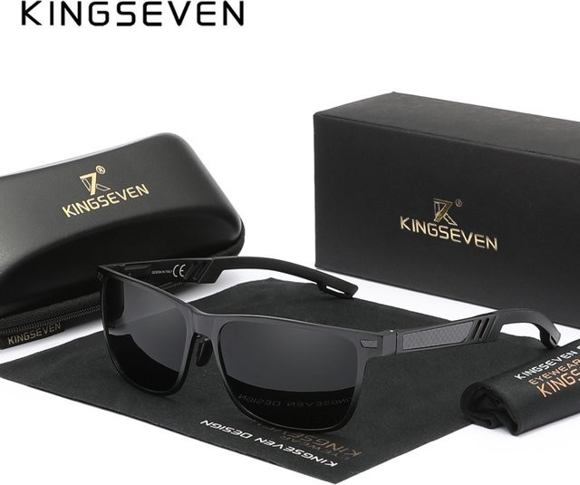 Kingseven Sonnenbrille, Vollrand, rectangular, black, unisex, polarisiert - Bild 1