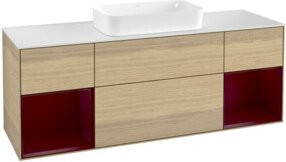 V&B Waschtischunterschrank Finion mit Wandbeleuchtung in Weiß, B/T/H: 160 x 50,1 x 50,1 cm - Bild 1