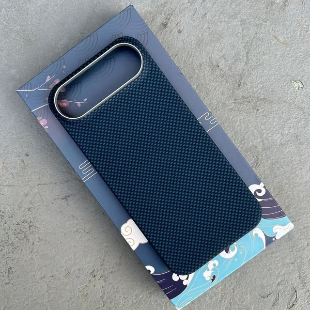 Artesano Home MagSafe Hülle für iPhone Air 17 Air aus Aramid Kohlefaser, Ultra Dünn und Leicht, Blau - Bild 1
