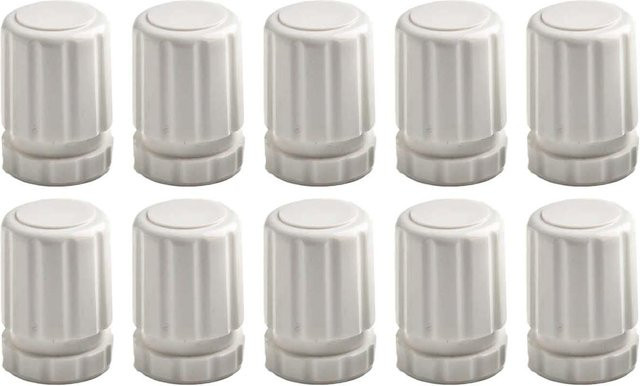 Zone is Home Handräder 10er-Pack für Heizsysteme M30 x 1,5 aus Kunststoff in Weiß - Bild 1
