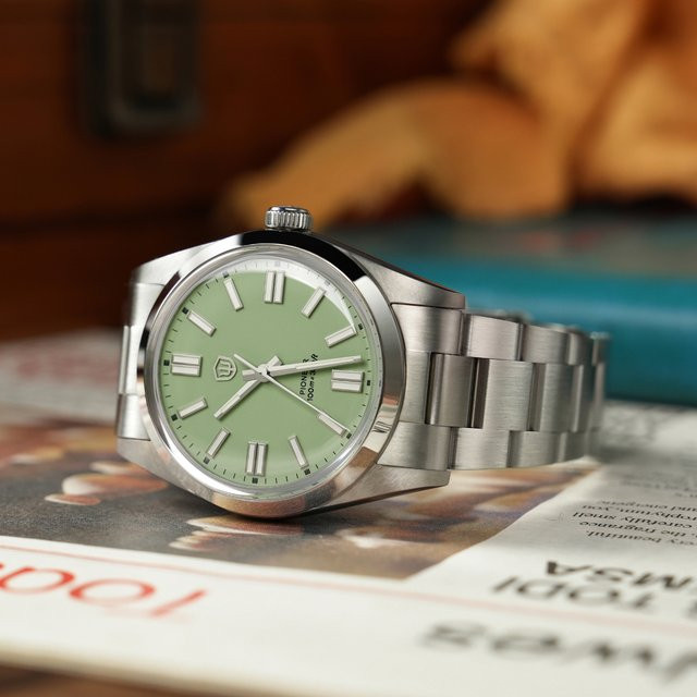 Watchdives Armbanduhr, Quarz, Edelstahl, 36 mm, Herren, Grün, Bunt - Bild 1