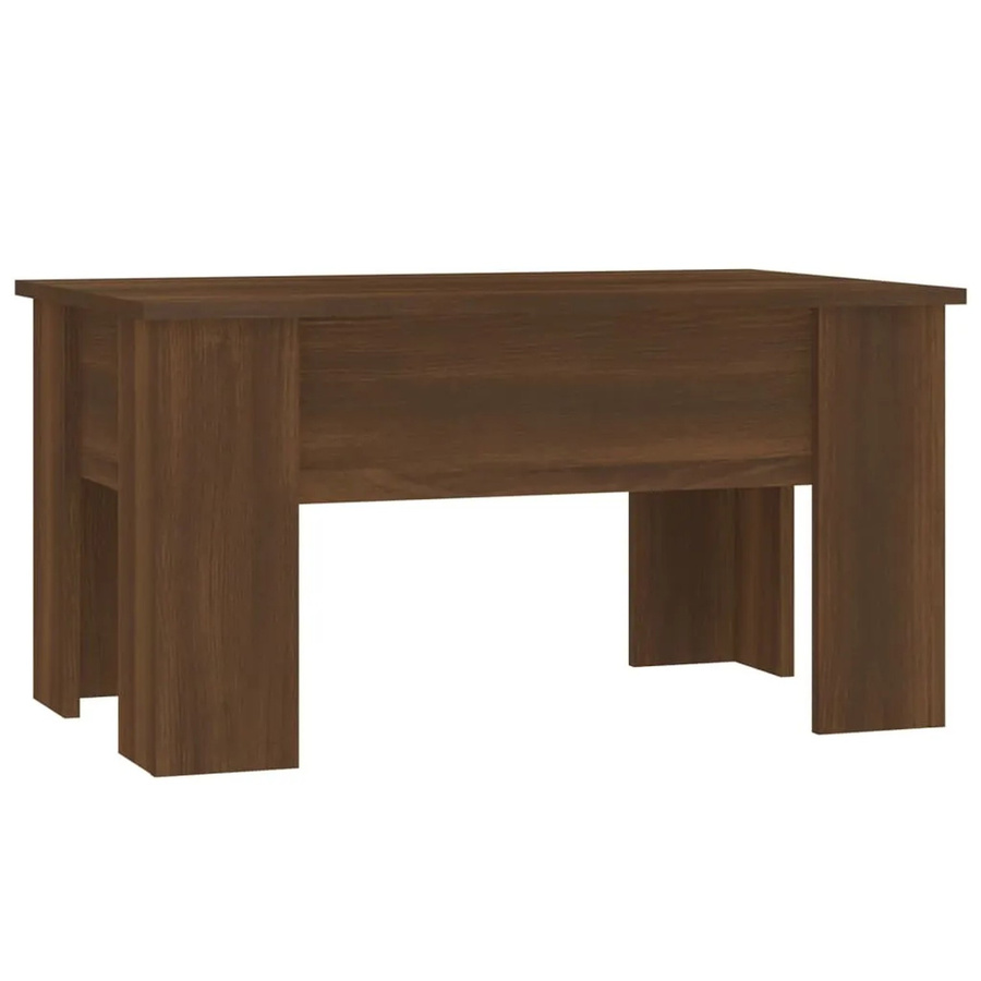 vidaXL Couchtisch in Braun mit Eichen-Optik aus Holzwerkstoff, modern und rechteckig, B/T/H: 79 x 49 x 41 cm - Bild 2