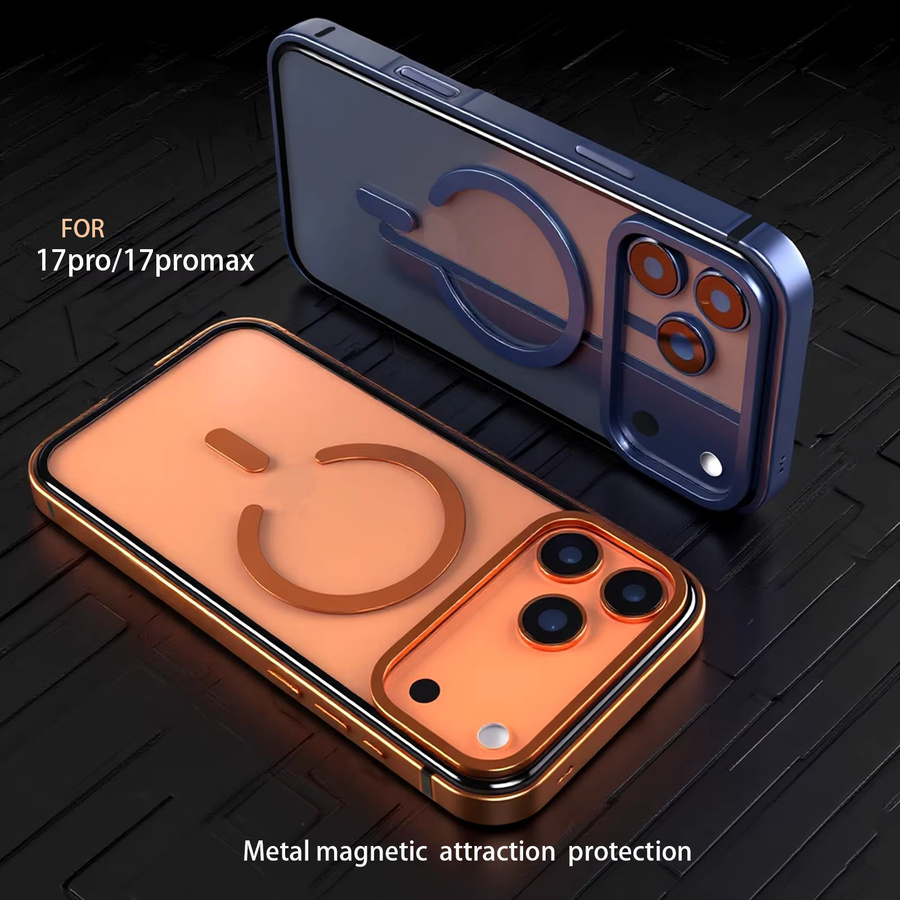 High-End Handyhülle mit Metallrahmen und MagSafe für iPhone 17 Pro und iPhone 17 Pro Max in Blau - Bild 2