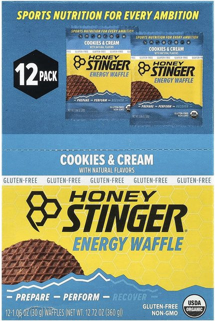 Honey Stinger Energiewaffel Cookies & Cream 12 x 30 g - Bild 1