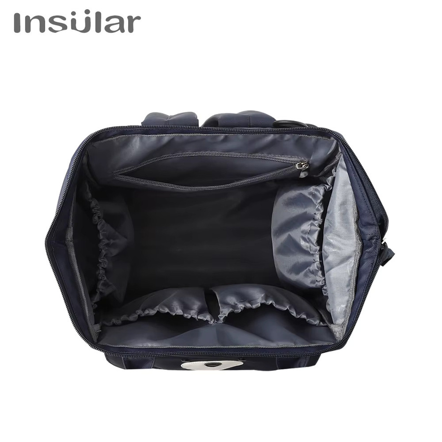 Insular Windelrucksack mit Tier-Cartoon-Design, wasserdichter Wickeltaschen-Rucksack für Mama und Baby, große Kapazität als Stilltasche und Kinderwagentasche in Rot oder Blau - Bild 5