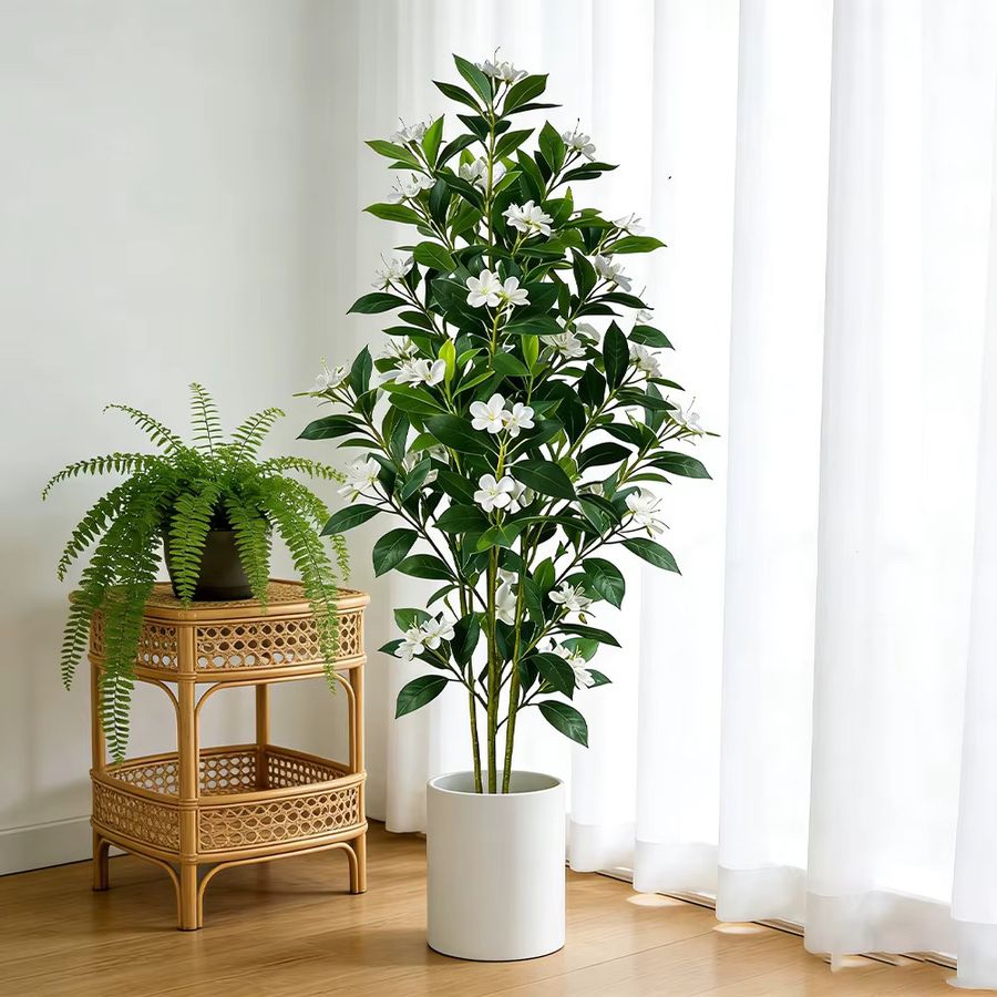 Künstlicher Ficus Banyanbaum von Kmitang in Weiß, B/H: 80 x 120 cm - Bild 2