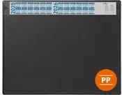 DURABLE Schreibunterlage mit Folienauflage und 4-Jahres-Kalender in Transparent und Schwarz - Bild 1