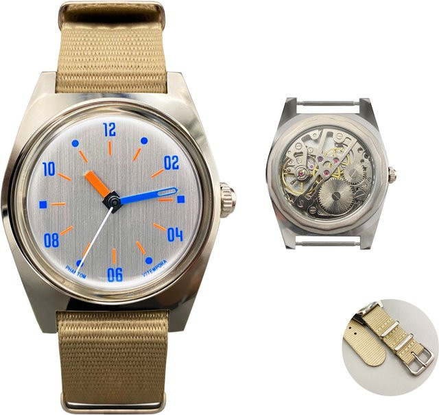 HEIMDALLR Armbanduhr, Handaufzug, Edelstahl, 36 mm, Herren - Bild 1