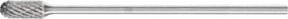 PFERD Hartmetall Frässtift Walzenrund WRC universal mittel kreuzverzahnt, Durchmesser: 6 mm, Länge: 13 mm, Schaft-Durchmesser: 3 mm, Schaft-Länge: 75 mm, Farbe: Silber - Bild 1