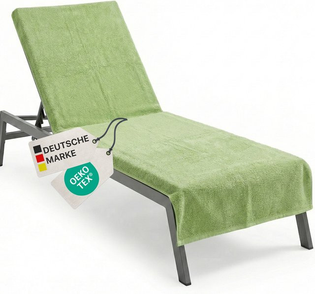 NYVI Frottee Schonbezug für Gartenliege NYVISpa, Farbe: Grün, B/T/H: 75 x 200 cm - Bild 1