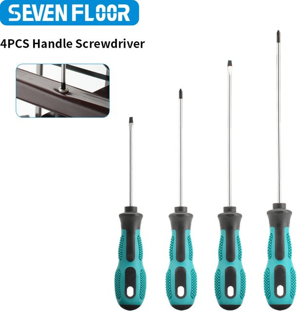 4-teiliges Mehrzweck-Schraubendreher-Set mit isolierten Griffen für Elektriker, PH/SL Kreuz- und Schlitz-Typ - Bild 1