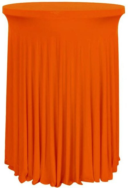 Elastische runde Tischdecke für Cocktail- und Banketthochstühle von HomeHarmony in Orange, Durchmesser: 60 cm, Höhe: 110 cm - Bild 1