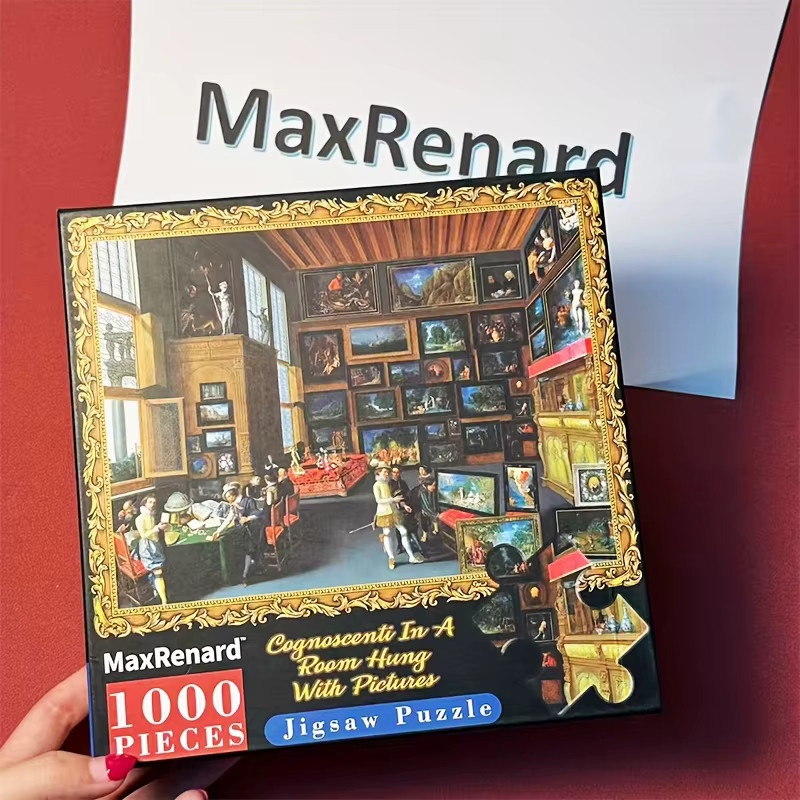 MaxRenard Wandkunst Gemälde Reproduktion Raum gefüllt mit Gemälden Design, Mehrfarbig, Rechteckig, Breite: 66,99 cm, Höhe: 48,1 cm - Bild 2