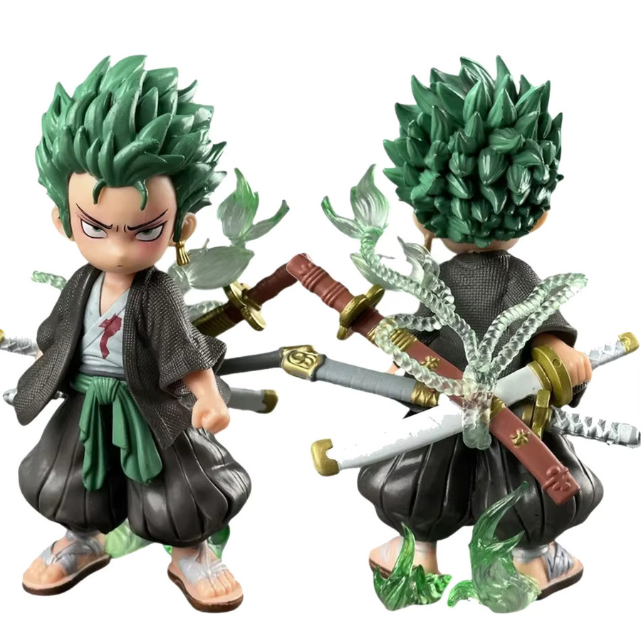 Bandai One Piece Monkey D Luffy Roronoa Zoro Q-Version PVC-Modell, 12-15cm - Bild 5