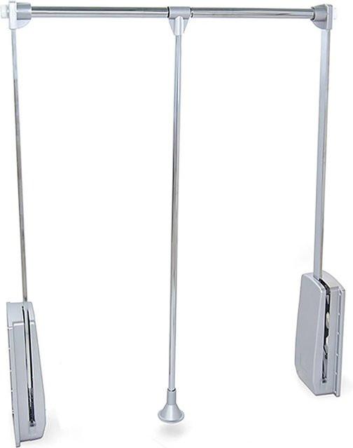 Emuca Kleiderlift für Garderoben in Silber aus Stahl und Kunststoff, Höhe: 45 bis 60 cm - Bild 1