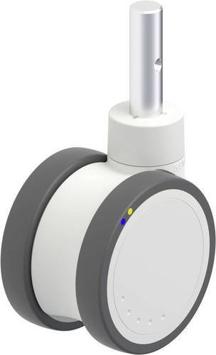 Blickle Kunststoff-Doppelrolle LKDXH-PATH 100XK-ELS-ZAX51 in Grau und Silber mit 100mm Durchmesser und 100kg Tragfähigkeit - Bild 1