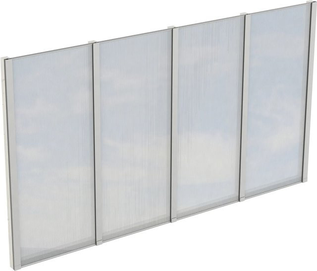 SKANHOLZ Seitenwand aus Holz mit semi-transparenten Polycarbonatplatten, Farbe: Weiß, B/H: 343 x 200 cm - Bild 1