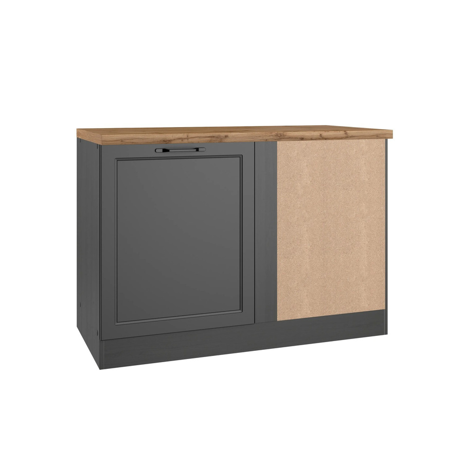 Held Küchen Eckunterschrank Kempten in Landhaus Optik, Farbe Grau/Graphit, Breite: 120 cm - Bild 2