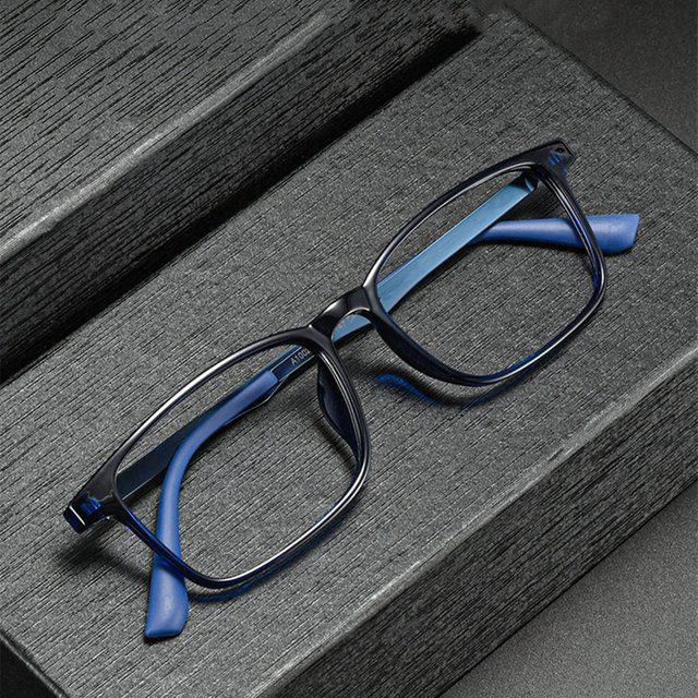 LOERHUNAR Korrektionsbrille, Vollrand, rechteckig, TR90, Unisex, black - Bild 1