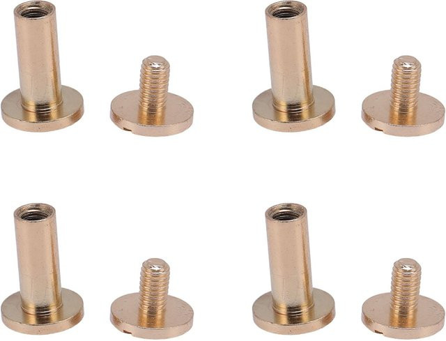 Koogeelife Buchbindernieten Set aus Zinklegierung in Beige und Gold, 20 Stück, Schrauben mit 8 x 10 mm und 8 x 5 mm - Bild 1