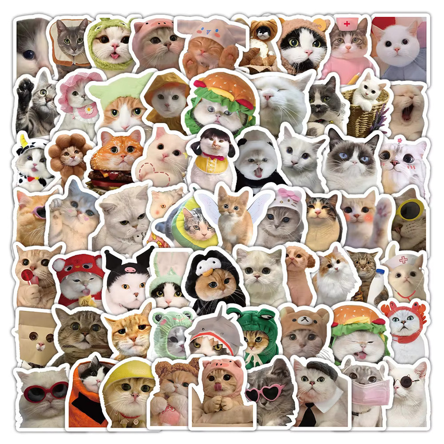 100 Stück realistische Katzen-Aufkleber Set von YourLife Store in Multicolour für Telefon und Laptop - Bild 2