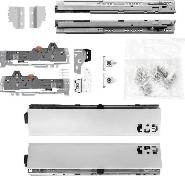 Blum Tandem Schubladenschienen Set mit Soft-Close, Grau, NL 600 mm, Tragkraft 65 kg - Bild 1