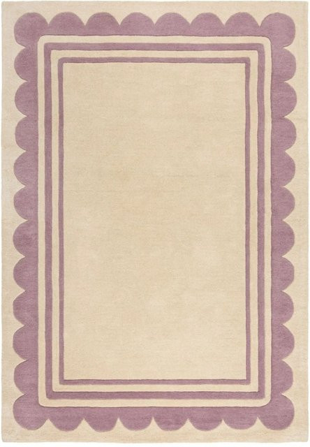 Flair Rugs Wollteppich Lois handgetuftcht aus Bio-Wolle in Lila-Beige B: 160 cm, T: 230 cm - Bild 1