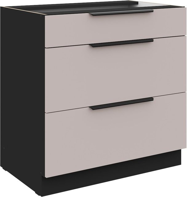 Küchenunterschrank ARONA in Kaschmir beige matt mit Soft-Close, Breite: 80 cm - Bild 1