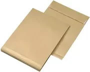 MAILmedia Faltentasche ohne Fenster DIN C4 aus Kraftpapier, selbstklebend, Beige/Braun, B: 32,4 cm x H: 22,9 cm - Bild 1