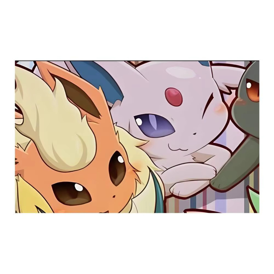 Beast Kingdom Eeveelution Wandteppich mit Tier-Illustration, Mehrfarbig, B: 70 cm, H: 50 cm - Bild 3