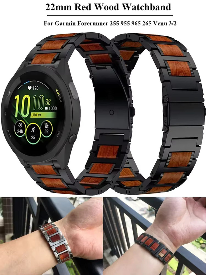 Uhrenarmband Edelstahl, Schwarz, Unisex, 22 mm - Bild 7