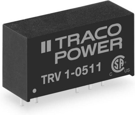 TracoPower TRV 1-0519 DC/DC-Wandler Print 5 V/DC 9 V/DC 110mA 1W Schwarz - Bild 1