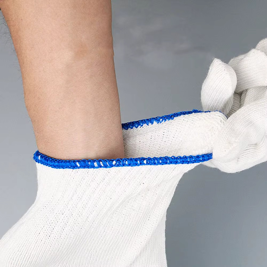 Hochtemperaturbeständige Ofenhandschuhe zum Stricken für BBQ und Küche, Farbe: Weiß - Bild 4