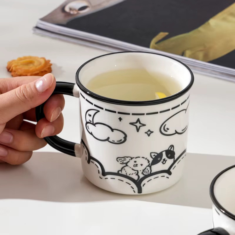 Vintage Keramiktasse in Weiß für Kaffee und Tee - Bild 2