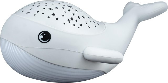 MegaLight LED-Nachtlicht Willy Whale mit Sternprojektor in Weiß und Blau - Bild 1