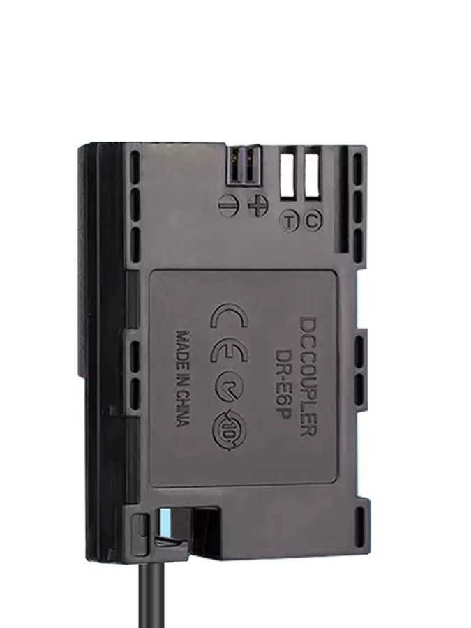 Probty LP-E6P Dummy-Akku mit AC-Netzteil und DC-Koppler-Kit für Canon EOS R5 II, R6, R5 und R5 Mark II in Schwarz - Bild 5