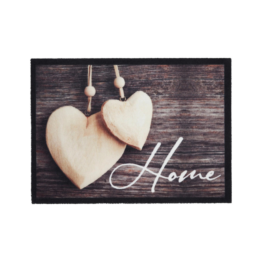 Modern Living Fußmatte Home Love Wood in Braun/Beige, B/B/H: 50 x 70 cm - Bild 2