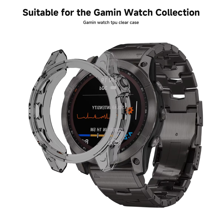 Geekthink Schutzhülle für Garmin Fenix, transparent, TPU, Unisex - Bild 2