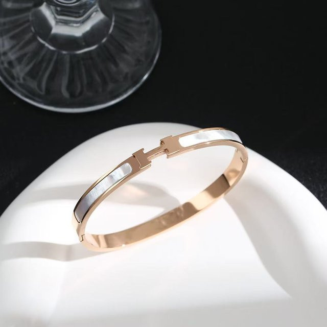 DR-Jewelry Armreif Edelstahl, 18K vergoldet, Perlmutt, Damen - Bild 1