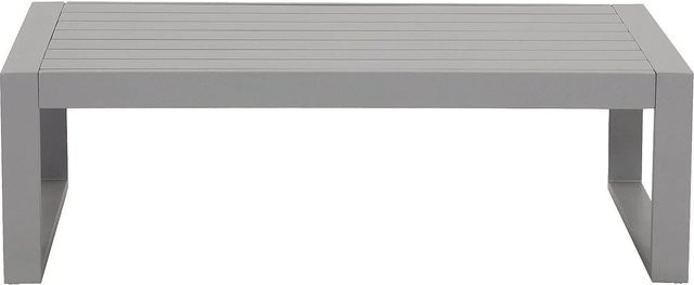 Vente-unique Gartenbeistelltisch Molokai in Taupe aus Aluminium im klassischen Stil - Bild 1