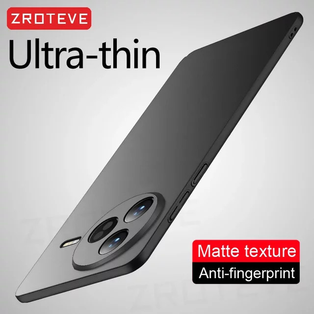 ZROTEVE Schlanke Harte PC-Matte Schutzhülle für Xiaomi Poco F7 Pro F6 F8 Pro Global in Rot oder Schwarz - Bild 1
