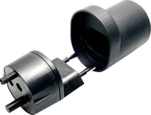 Martin Kaiser Reiseadapter Fix-Adapter CH Typ 11 mit dezentralem Steckeransatz, schwarz - Bild 1
