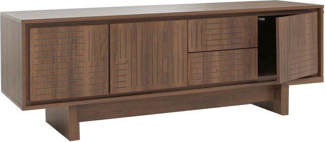 MCW TV-Rack O34 Lowboard Kommode in Braun mit Melamin-Oberfläche, B/T/H: 150 x 51,5 x 39,5 cm - Bild 2