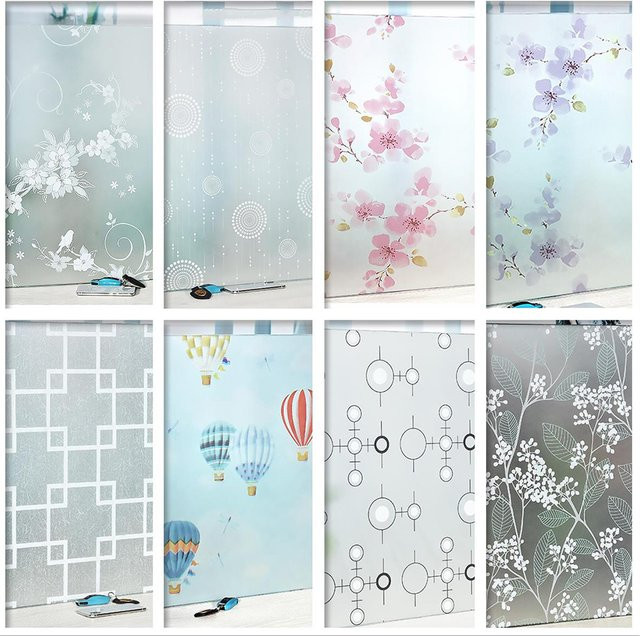 BUNPIG Sichtschutz-Fensterfolie mattiert in Weiß, selbstklebende UV-blockierende Vinyl-Folie für Glastüren und Fenster, B: 200,0 cm, H: 60,0 cm - Bild 1