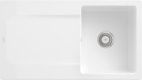 Villeroy & Boch Spüle Siluet in White mit CeramicPlus Beschichtung und Ablaufgarnitur - Bild 1