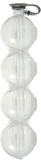 Deyishenghuo Eisball-Maker mit 4 Löchern für runde Eiswürfel in Weiß und Transparent - Bild 1