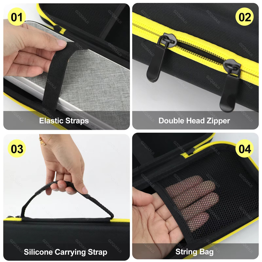 Hard Eva Travel Tragetasche und Aufbewahrungskoffer in Schwarz für Peripage A40 Bluetooth Drucker - Bild 2