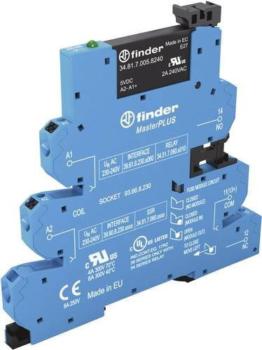 Finder Halbleiterrelais 39.60.0.125.9024 in Blau mit 2A und max. 24 V/DC Schaltspannung - Bild 1