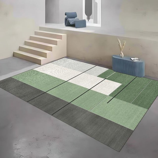 Karpetti Nordischer Geometrischer Teppich in Grün, Weich und Rutschfest, B: 200 cm, T: 300 cm - Bild 1